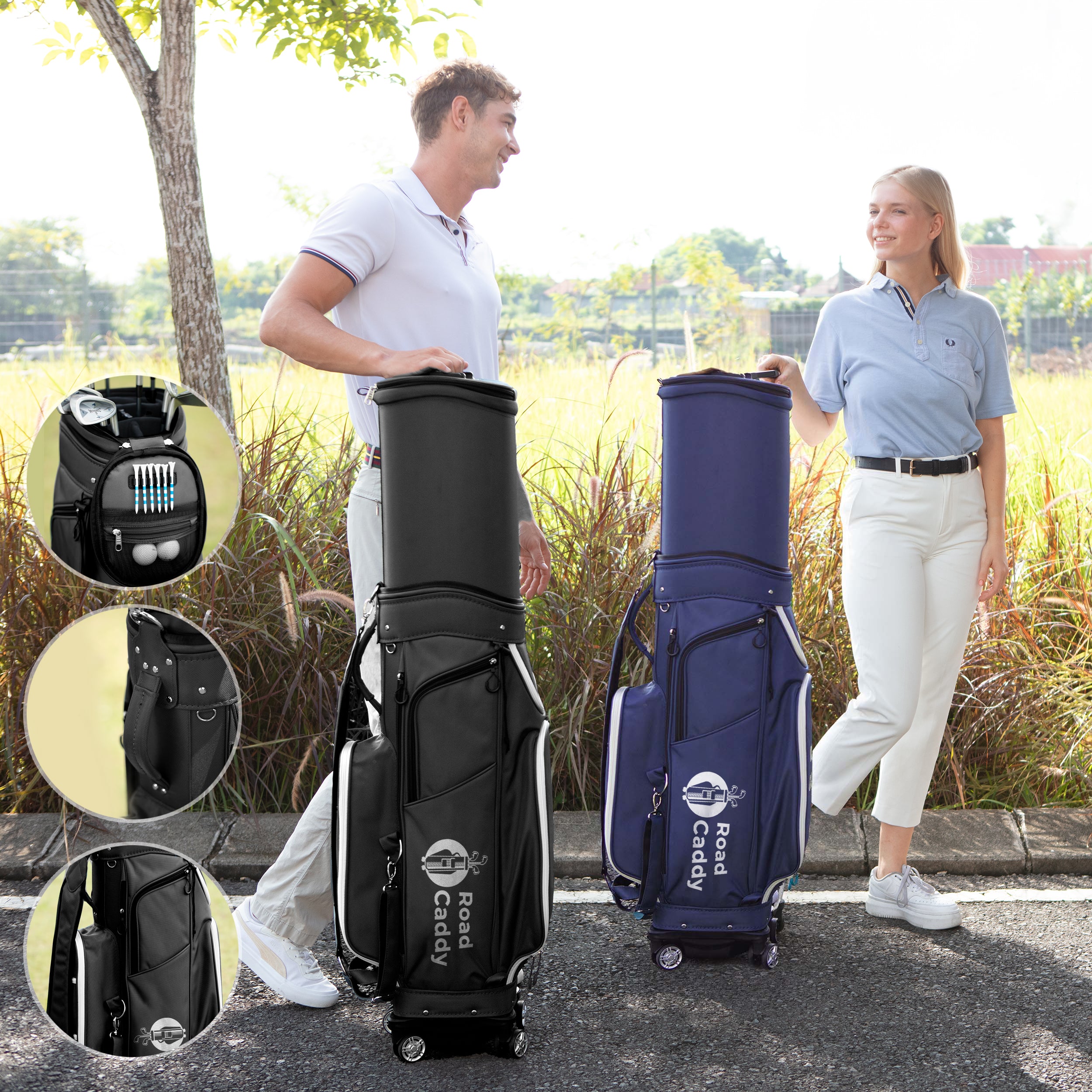 Golf best travel bag with wheels new with tags